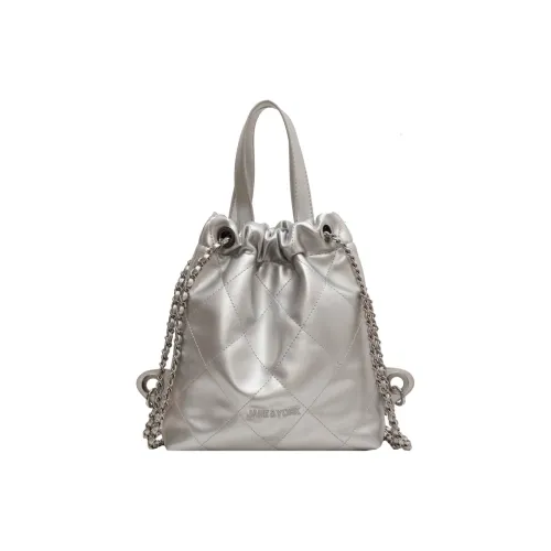 BAODIDAISHU ПУ (полиуретан) Повседневный Дорожный Рюкзак Сумка Обычный Women's Silver Черный Серебристо-Розовый