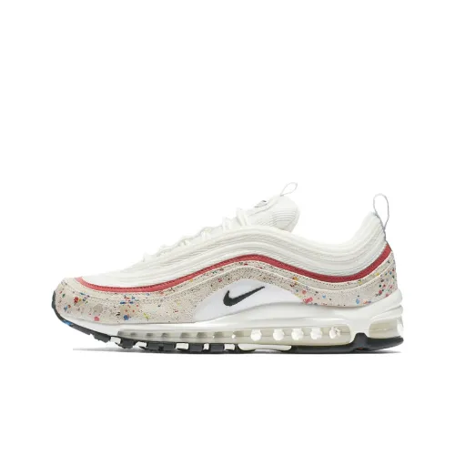 Nike Air Max 97 Премиум Краска Брызги Низкие Кроссовки для Бега Унисекс Бежевые