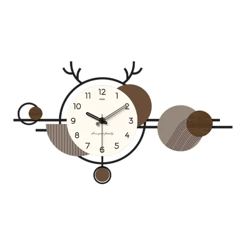 Meishida Sweeping Seconds Movement Унисекс Настенные часы Бежевый