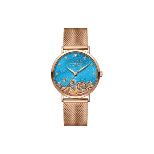 STRAVELING MUZEUM Кварцевый механизм Женские часы 34 мм Синий