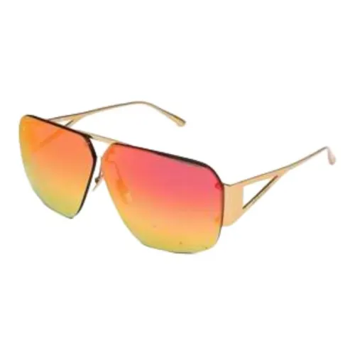 Bottega Veneta В зависимости от официального сайта Нерегулярная форма Солнцезащитные очки Женские Золотой