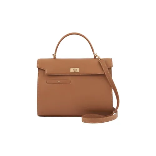 Anya Hindmarch Телячья кожа с сатиновой кожей сумка через плечо сумка женская коричневый