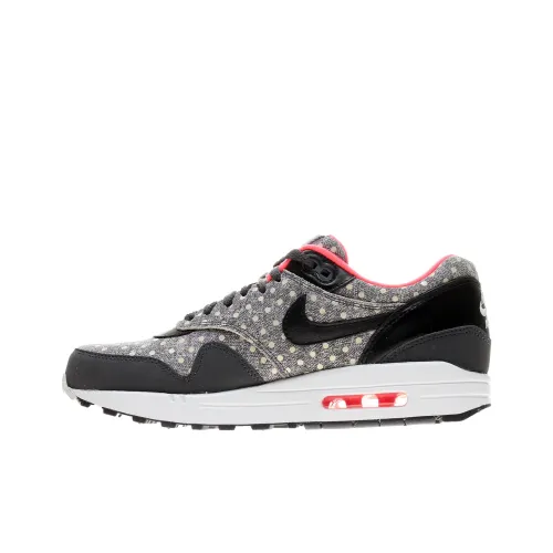 Nike Air Max 1 Low Топ Air Cushion Беговые кроссовки Мужские Черные Серые