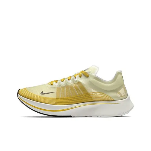 Nike Zoom Fly SP Шок Абсорберы Противоскользящий Низкий Топ Повседневная Беговая Обувь Мужская Желтая Легкая Амортизация