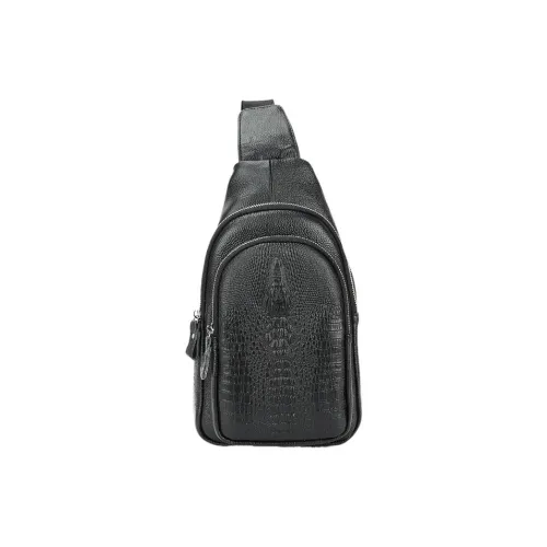 DOSRFINI Сумка через плечо из лицевой коровьей кожи одно плечо обычная мужская черная