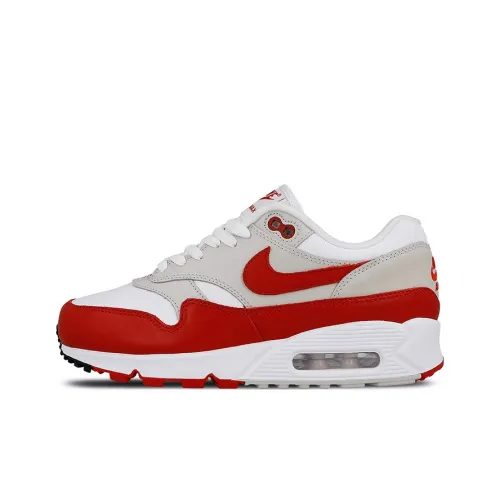 Nike Air Max 90 Low Топ Марафон Беговые кроссовки Женские Белые Красные