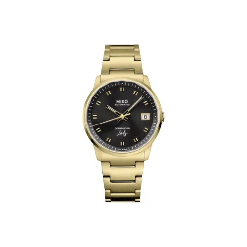 MIDO Автоматический Механический Movement Женские Commander Часы 35 мм Черные