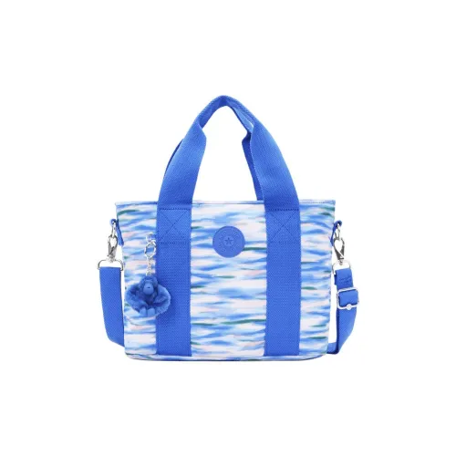Kipling Полиэстер Сумка через плечо Сумка среднего размера Женская Синяя Белая