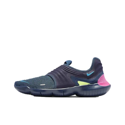 Nike Free RN 3,0 Амортизаторы Slip-on Беговые кроссовки Мужские Морской синий