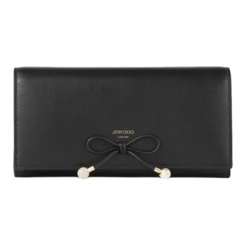 Jimmy Choo Двухтонный кожаный кошелек женский черный