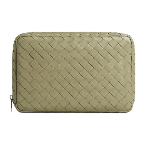 Bottega Veneta Intrecciato Телячья кожа Мешок для хранения Tubas Мужской Травертин