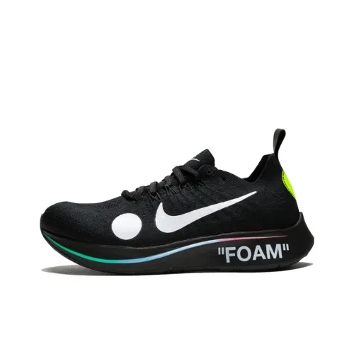 OFF Белый x Nike Zoom Fly 1 Low Топ Марафон Беговые кроссовки Унисекс Черный