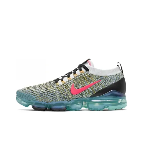 Nike VaporMax Flyknit 3,0 Low Беговые кроссовки Мужские Желтые Вязаные Тканевые