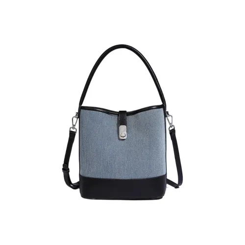 H YXIANG ПУ (полиуретан) Панель из денима Сумка через плечо Сумка Обычная Женская Джинсовый синий