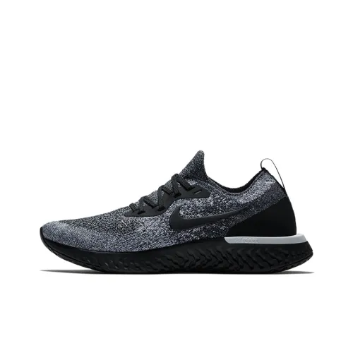 Nike Epic React Flyknit 1 Амортизирующие подошва противоскользящие низкий топ беговые кроссовки женские черный
