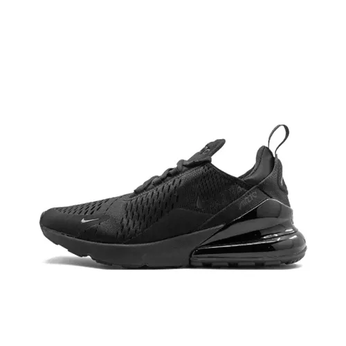 Nike Air Max 270 Low Топ Air Cushion Повседневные Беговые Кроссовки Женские Чисто Черный