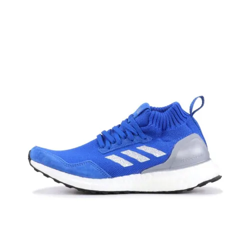 Adidas ULT Non Slip Легкий MID Топ Марафон Беговые кроссовки Унисекс Синий Белый