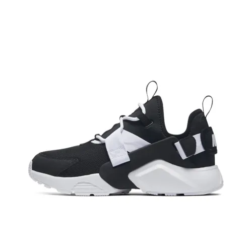 Nike Air Huarache Low Беговые кроссовки Топ Женские Черный Белый