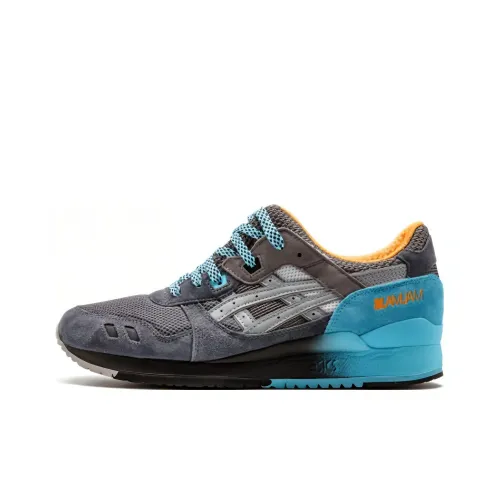 Asics Gel Lyte 3 Low Топ Беговые кроссовки Унисекс Серый Синий