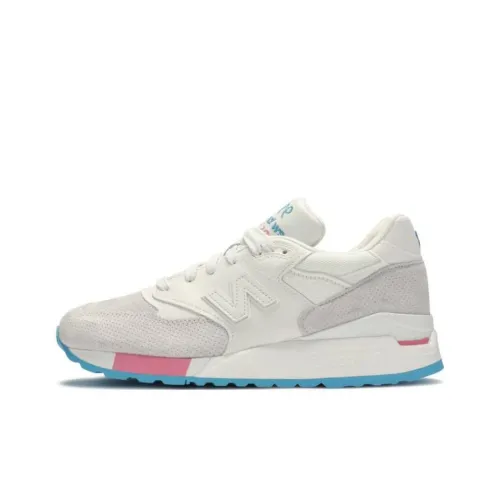 New Balance NB 998 Low Top Марафон Беговые кроссовки Мужские Белый Синий