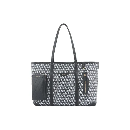 Anya Hindmarch Переработанная Покрытая Холстовая Сумка через плечо Женская Угольная