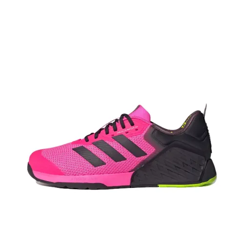 Adidas DROPSET 3 Тренировочные Кроссовки Низкие Топ Ярко-Розовый/Угольно-Черный Унисекс