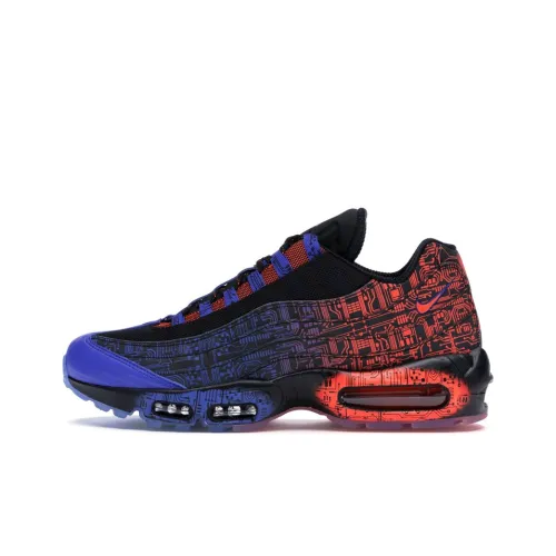 Nike Air Max 95 Low Беговые кроссовки Унисекс Черный Синий Красный Выпуск 2019 года