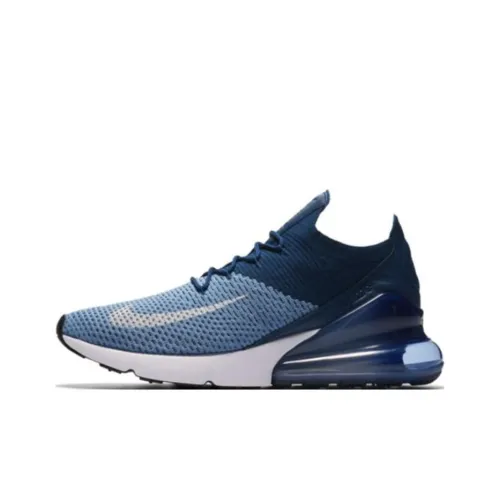 Nike Air Max 270 Low Топ Air Cushion Повседневные Беговые Кроссовки Мужские Синие Белые