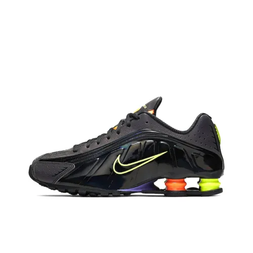 Nike Shox R4 Non Slip Легкий Низкий Топ Повседневная Беговая Обувь Мужская Черная