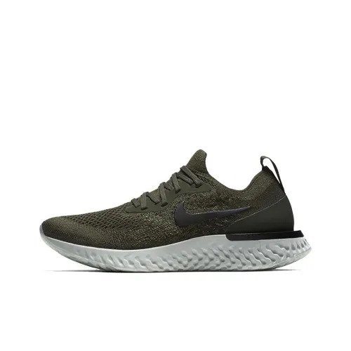 Nike Epic React Flyknit 1 Амортизаторы Shock противоскользящие дышащие низкий топ кроссовки для бега на марафон женские армейский зеленый