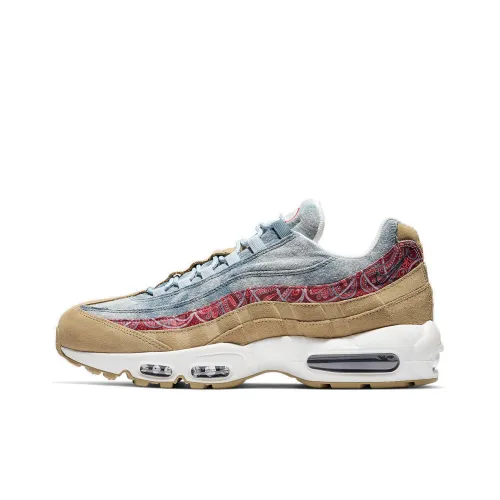Nike Air Max 95 Low Топ Марафон Беговые кроссовки Унисекс Синий Красный Коричневый