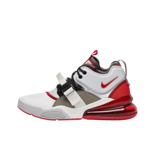 Nike Air FORCE 270 Нескользящий Легкий MID Топ Амортизирующий Марафон Беговые кроссовки Мужские Красный Белый