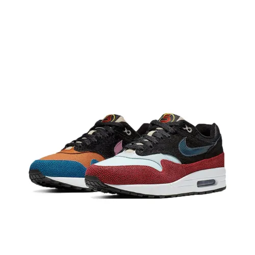 De'Aaron Fox x Nike Air Max 1 Low Топ Беговые кроссовки Мужской Синий красный
