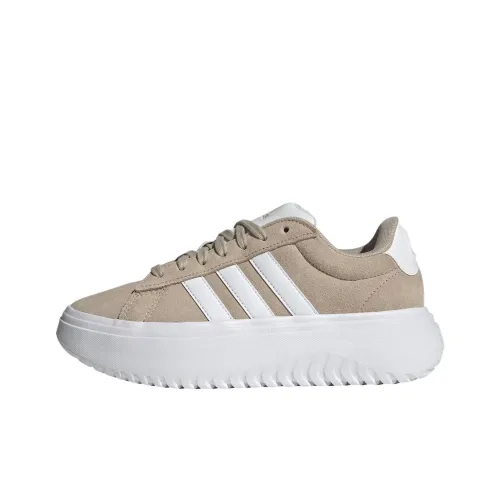 Adidas GRAND COURT Low Топ Повседневная обувь Женская Бежевый Белый
