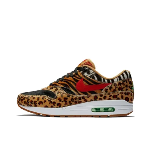 Atmos x Nike Air Max 1 Low Топ Повседневные Беговые Кроссовки Унисекс Коричневый
