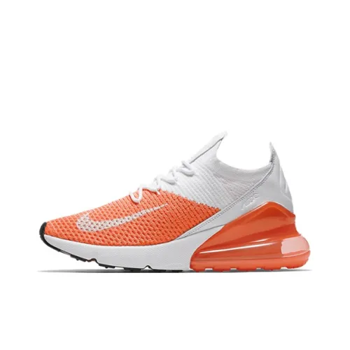 Nike Air Max 270 MID Топ Беговые кроссовки Женские Белый Оранжевый