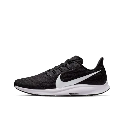 Nike Pegasus 36 Low Топ Воздух Zoom Повседневный Тренировки Беговые кроссовки Унисекс Черный белый
