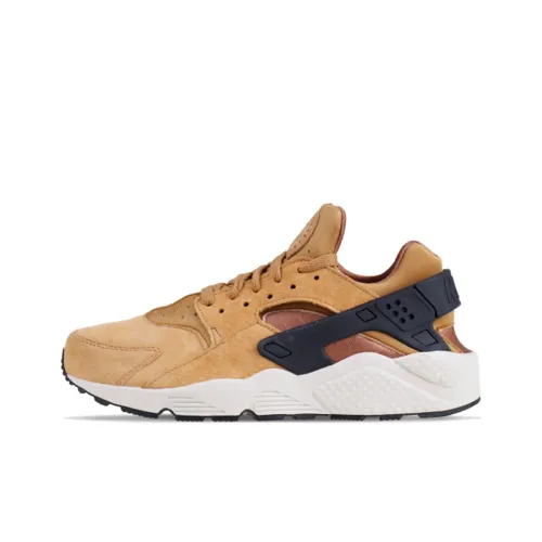 Nike Air Huarache Shock Absorbers Slip-resistant Low Top Marathon Running Shoes Men's Wheat