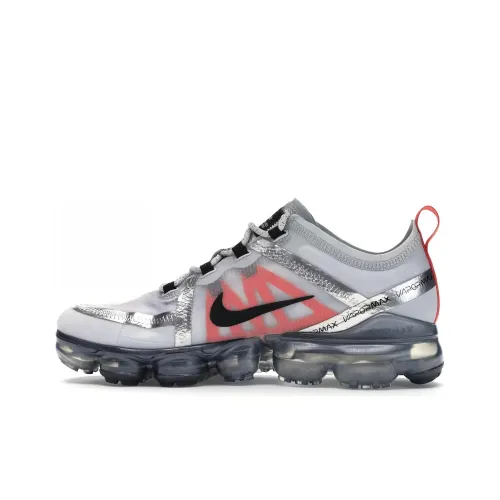 Nike VaporMax 2019 Low Беговые кроссовки Мужские Серый Красный