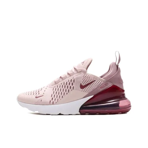 Nike Air Max 270 Износостойкий Без нижнего слоя и Дышащий Низкий Топ Амортизирующий Повседневные Беговые Кроссовки Женские Розовый Фиолетовый