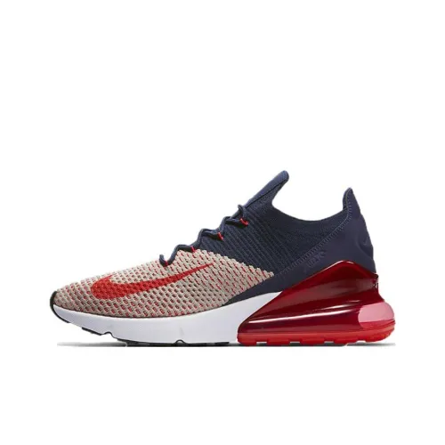 Nike Air Max 270 Low Топ Марафон Беговые кроссовки Женские Синий красный