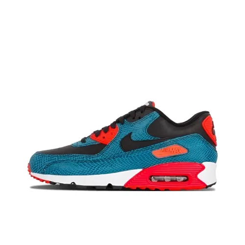Nike Air Max 90 Амортизация Низкий Топ Беговые Кроссовки Мужские Синие Оранжевые