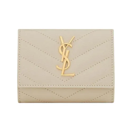 SAINT LAURENT Кожа Key Pouch Стандартный Женский Серый