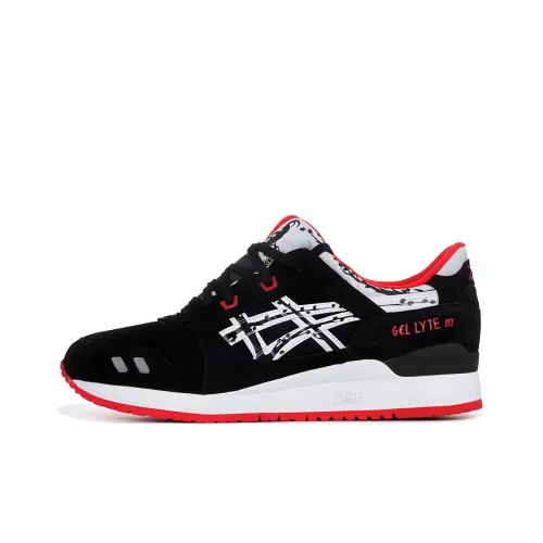 Asics Gel Lyte 3 Low Топ Беговые кроссовки Унисекс Черный Красный