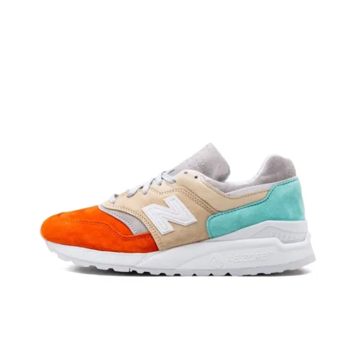 New Balance совместная серия 997,5 Амортизация Устойчивость к истиранию Дышащие Низкие кеды для бега Унисекс Оранжевый Серый