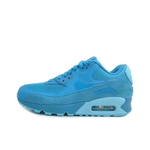 Nike Air Max 90 Low Топ Air Cushion Повседневные Беговые Кроссовки Женские Синие