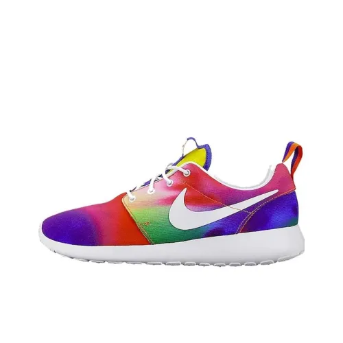 Nike Roshe Run Low Топ Повседневные Беговые кроссовки Унисекс Фиолетовые