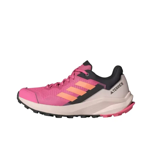 adidas Terrex Trail Rider Slip Resistant Abrasion Resistant Низкие Кроссовки для Бега Trail Женские Розовые