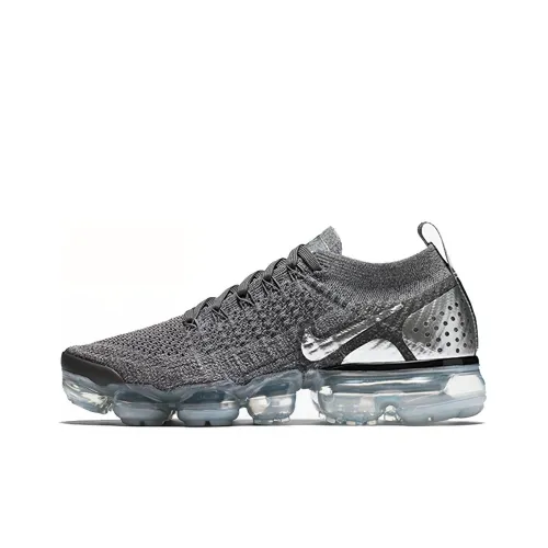 Nike VaporMax Flyknit 2 Low Топ Повседневные Беговые Кроссовки Женские Серый Белый