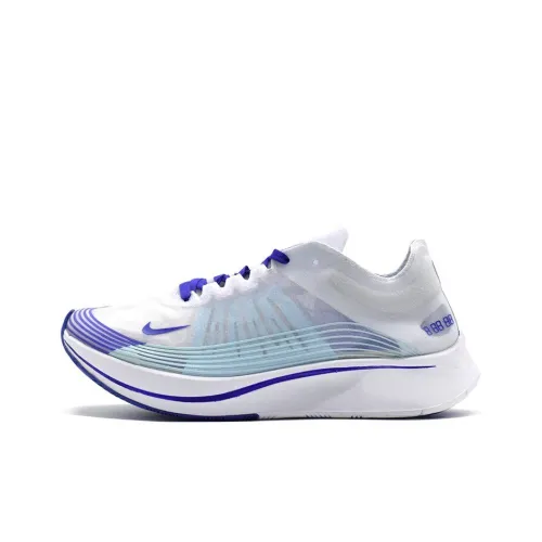 Nike Zoom Fly SP Амортизация Поддержка Низкий Топ Марафон Беговые кроссовки Женские Белый Фиолетовый